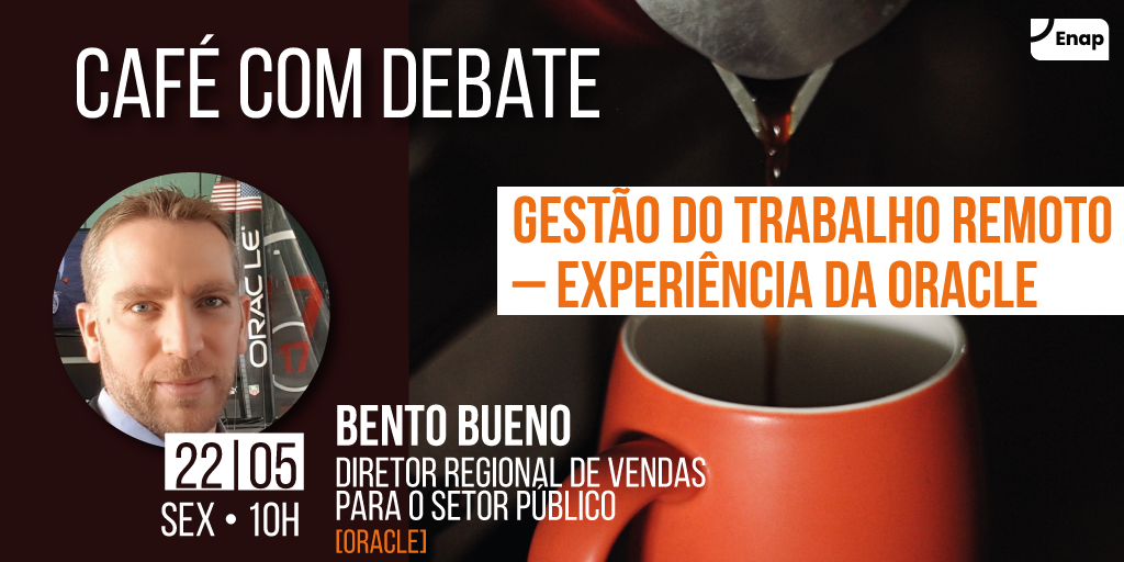 Café com Debate traz olhar do setor privado; evento será dia 22/5. Inscrições estão abertas