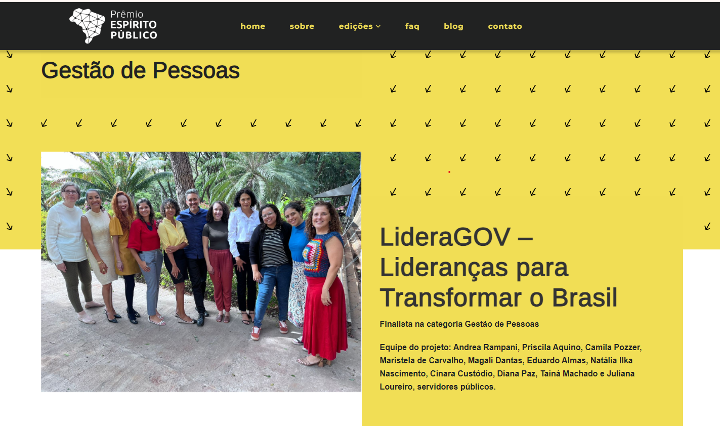 LideraGOV é finalista do Prêmio Espírito Público