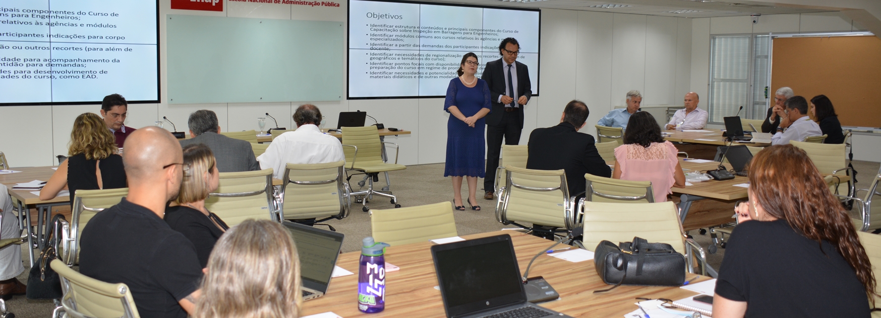 Servidores que irão reforçar o efetivo de fiscalização das barragens participam de oficina na Enap