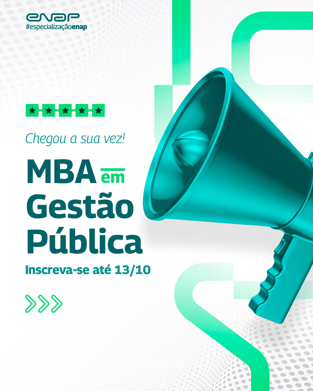 MBA em Gestão Pública recebe inscrições até 13 de outubro