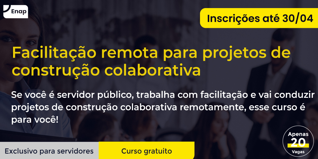 Atua como facilitador e quer trabalhar em projetos remotamente? Esse curso é para você!